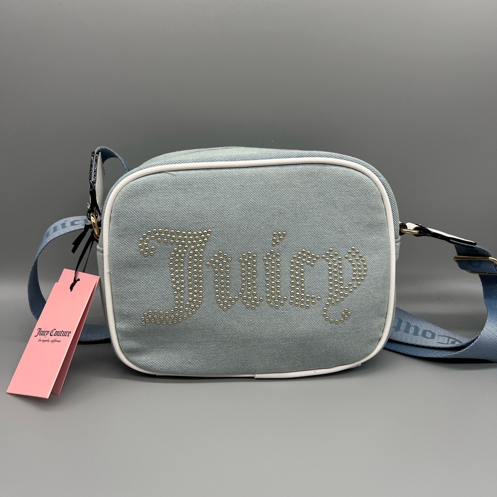 Juicy couture obsession camera crossbody denim purse